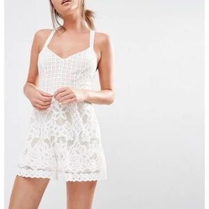 ASOS New Look White Lace Romper